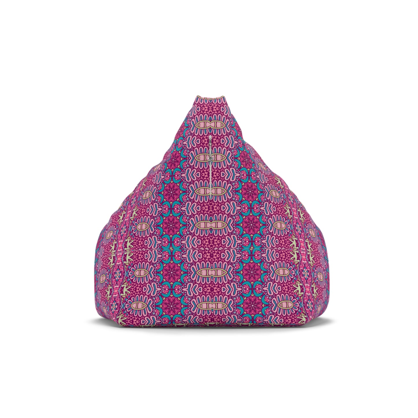 Mandala Bean Bag Chair Cover - Premium Polyester, Secure Zipper, 2 Sizes, Bohemian Design