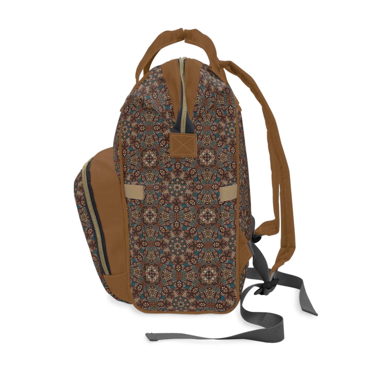 Mandala Diaper Backpack - Artistic & Multifunctional Baby Bag with Mandala Patterns, Ideal for Stylish Parents
