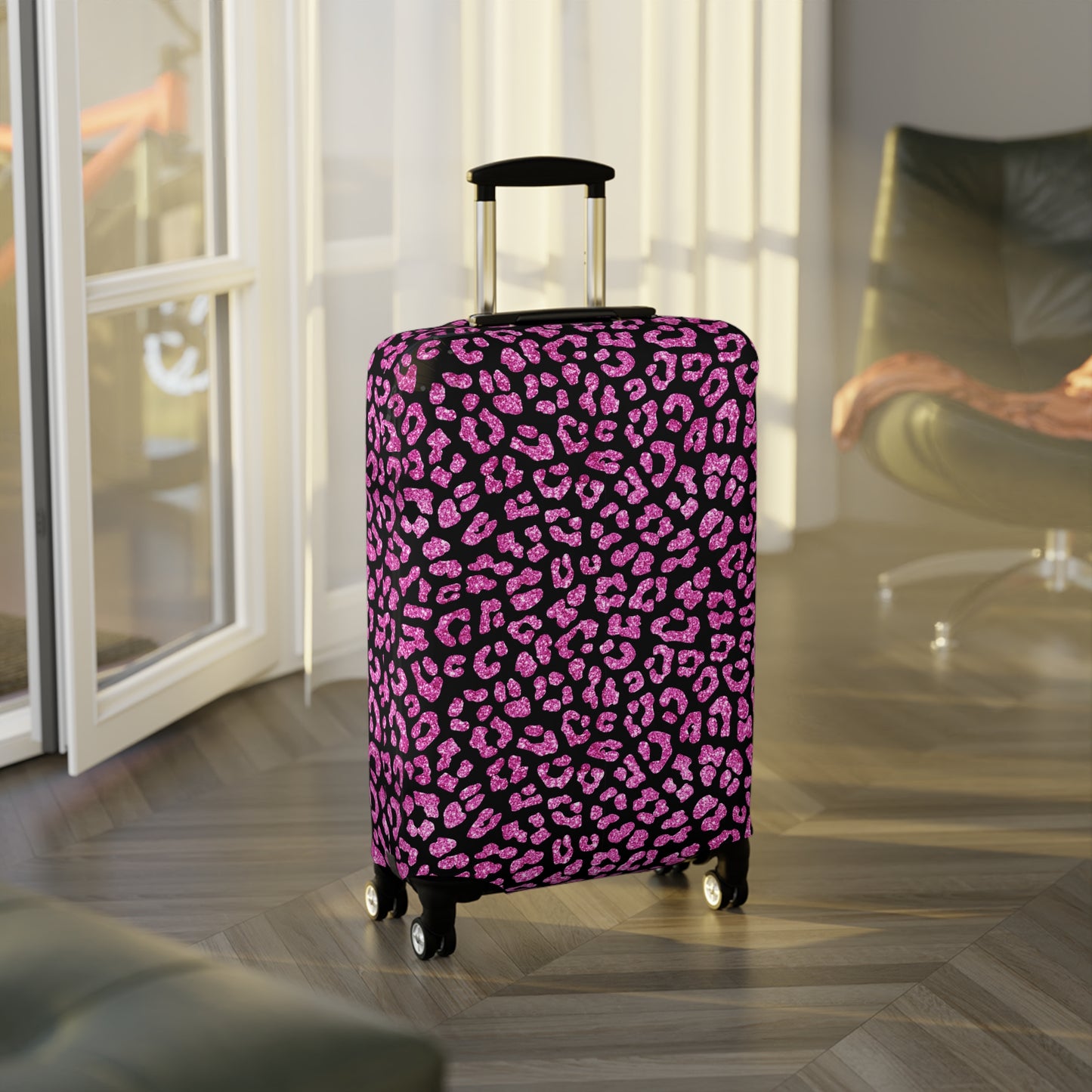 Leopard Print Luggage Cover - Animal Print Suitcase Protector