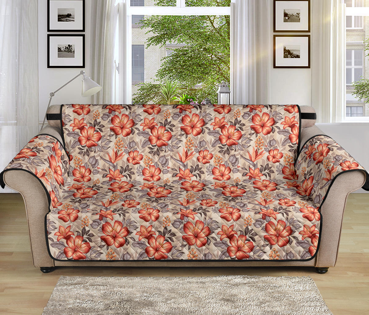 Boho Floral Sofa Protector