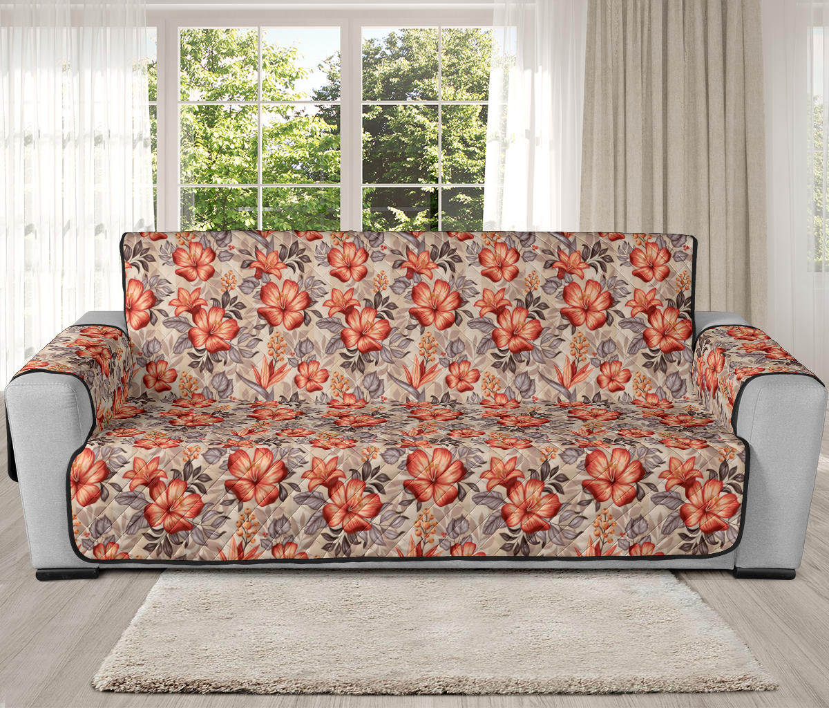 Boho Floral Sofa Protector