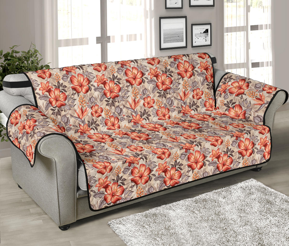 Boho Floral Sofa Protector