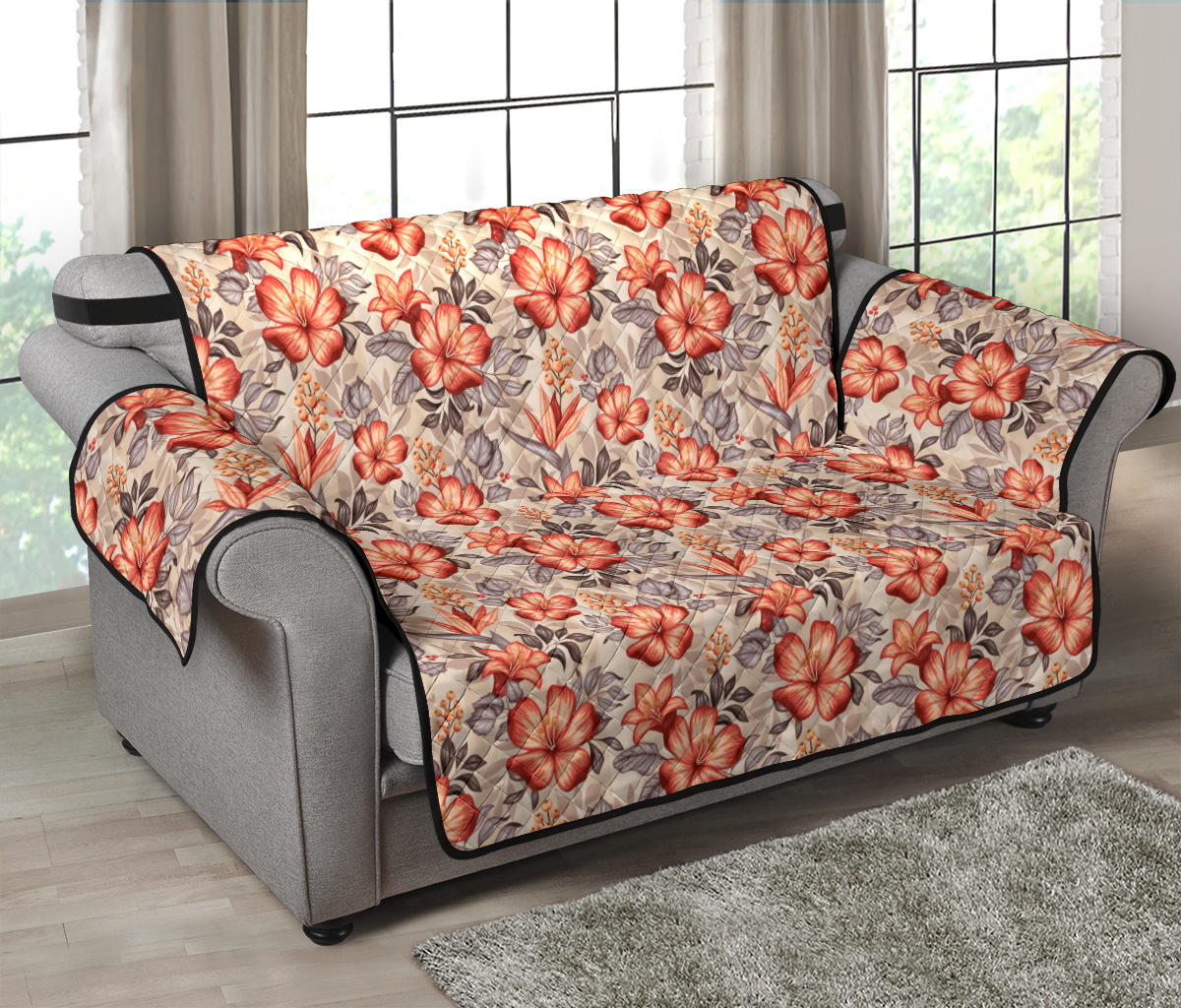 Boho Floral Sofa Protector