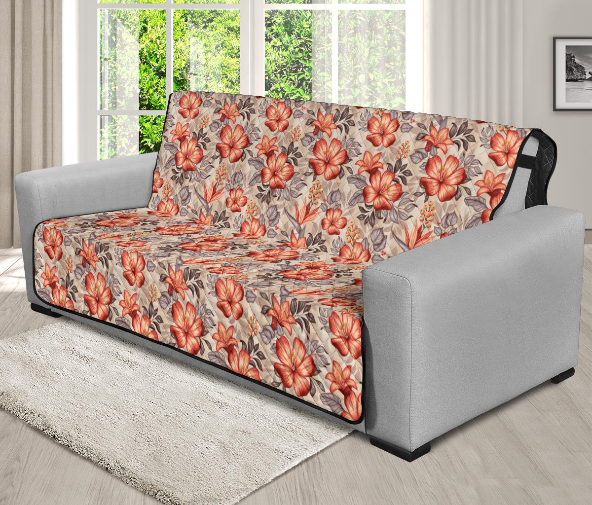 Boho Floral Sofa Protector