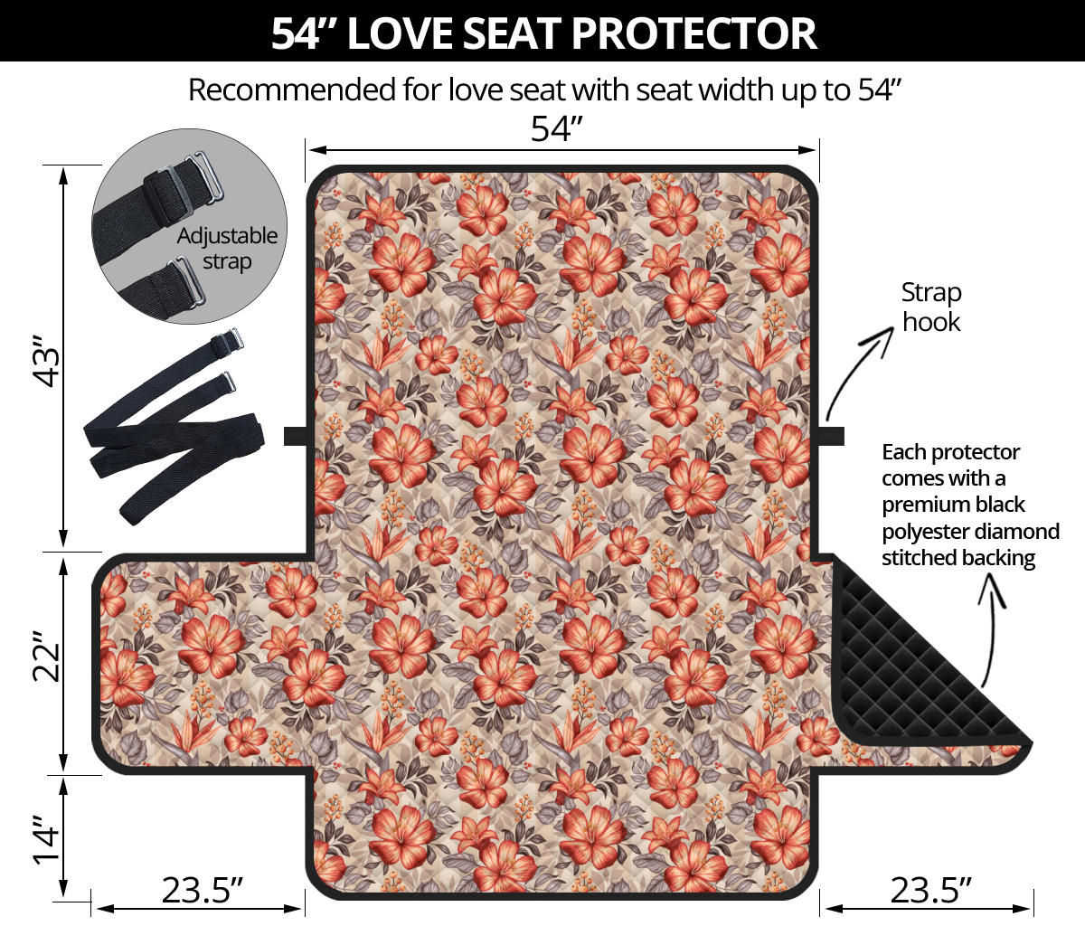Boho Floral Sofa Protector