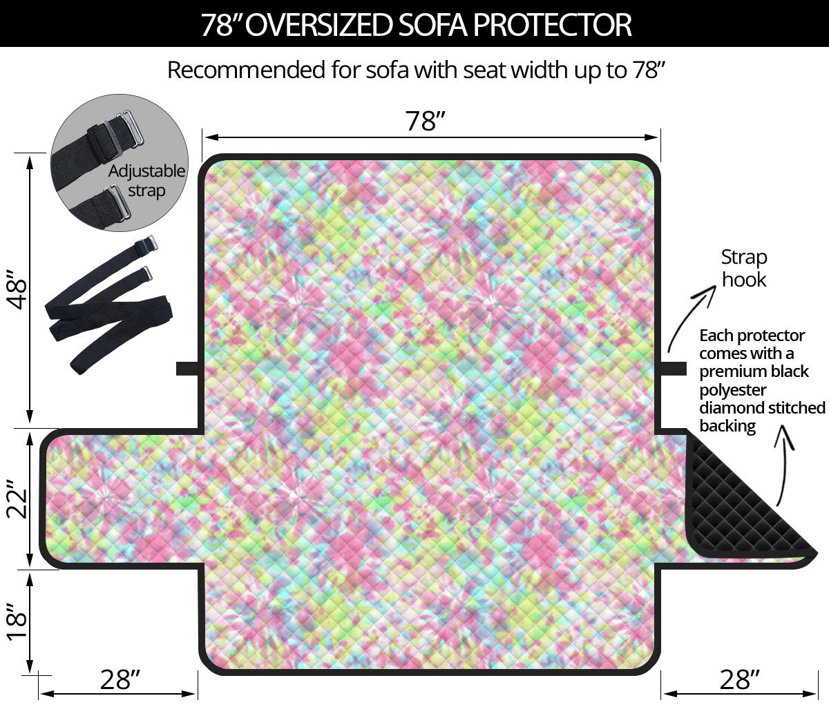 Tie Dye Sofa Protector