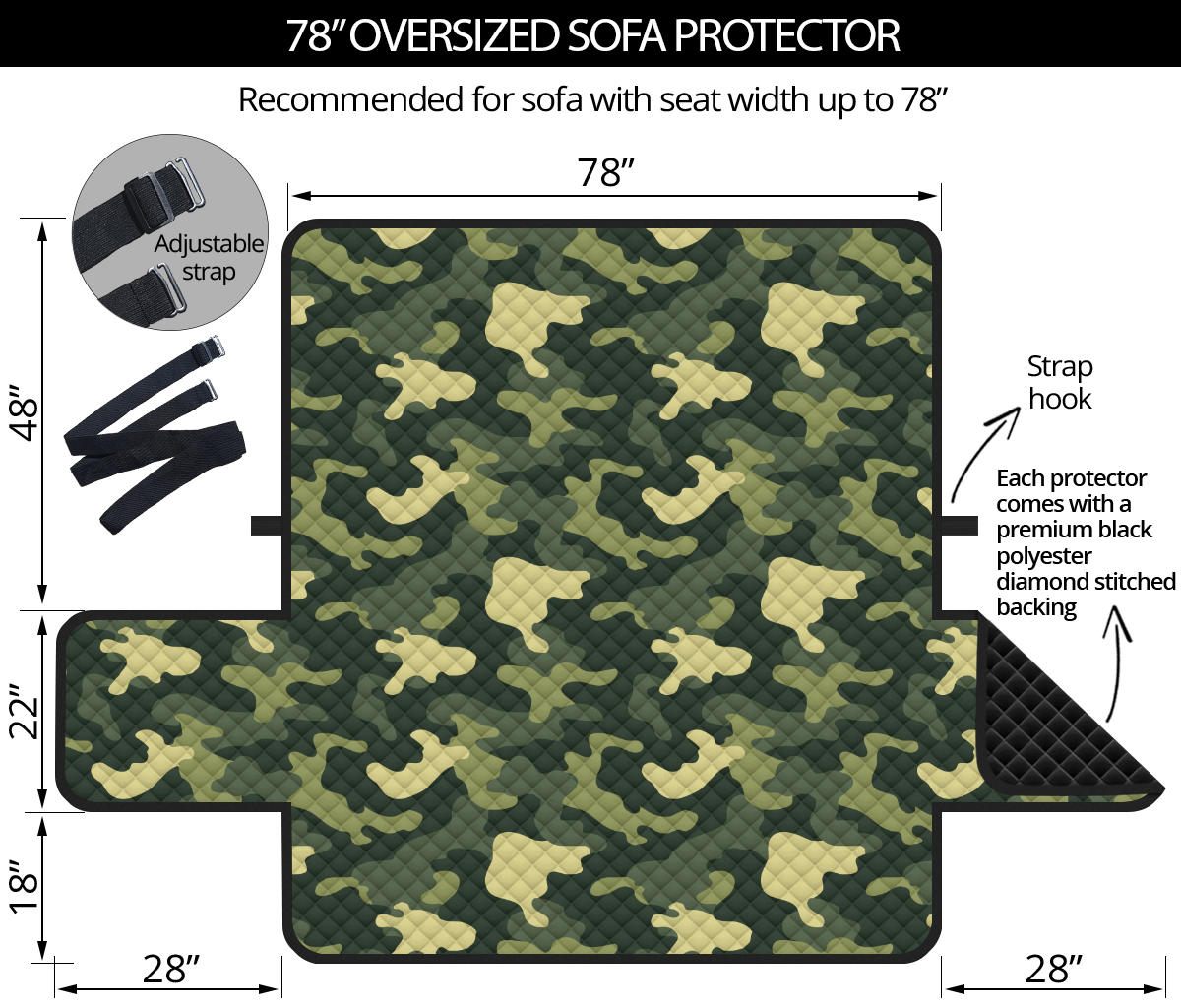 Camouflage Sofa Protector