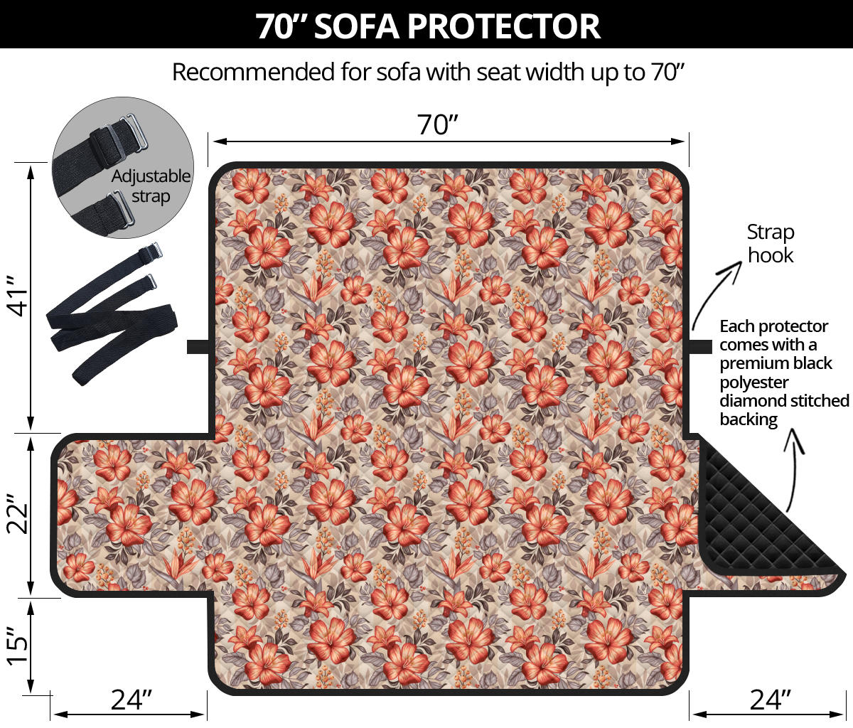 Boho Floral Sofa Protector