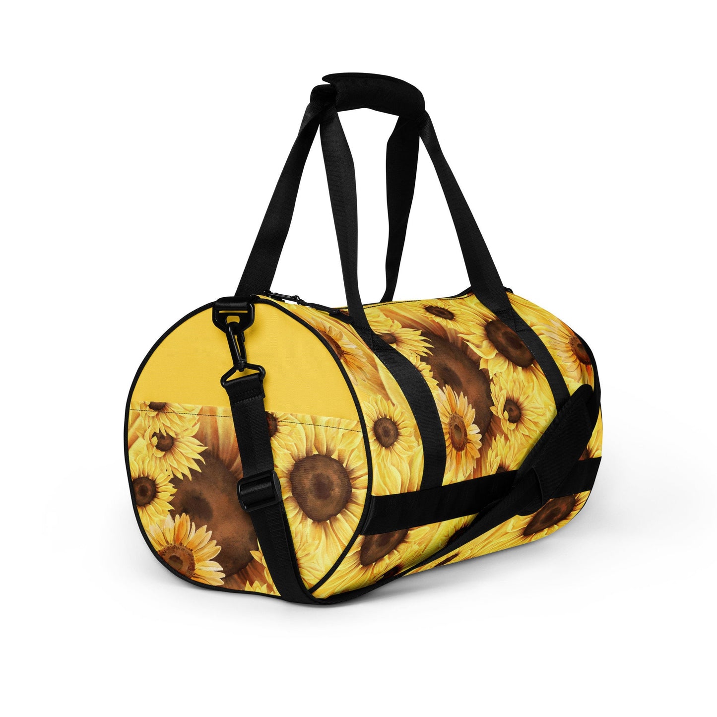 Yellow Sunflower Print All-over Print Gym Bag