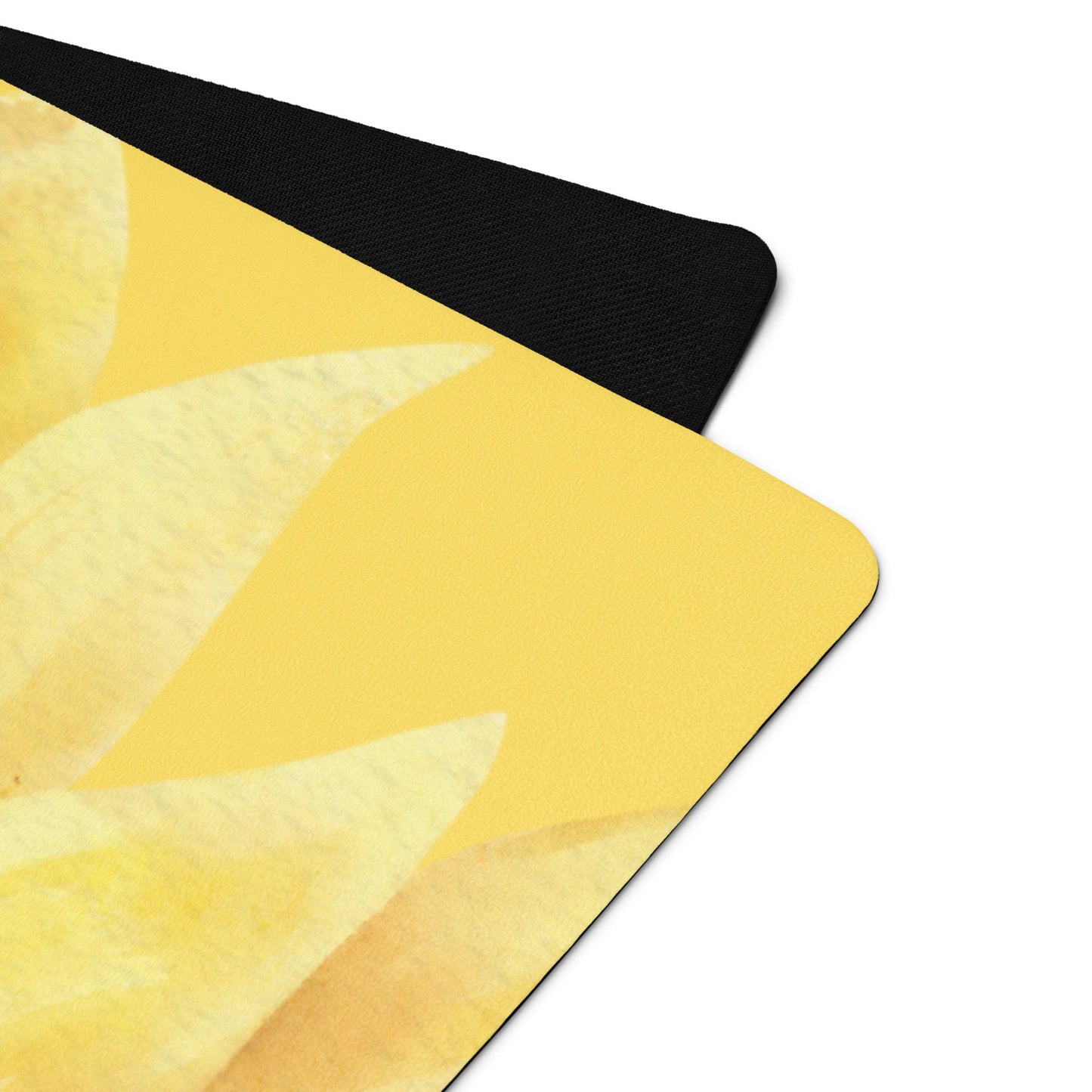 Yellow Sunflower Print Yoga Mat