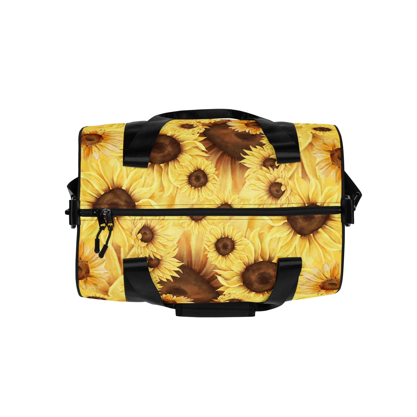 Yellow Sunflower Print All-over Print Gym Bag