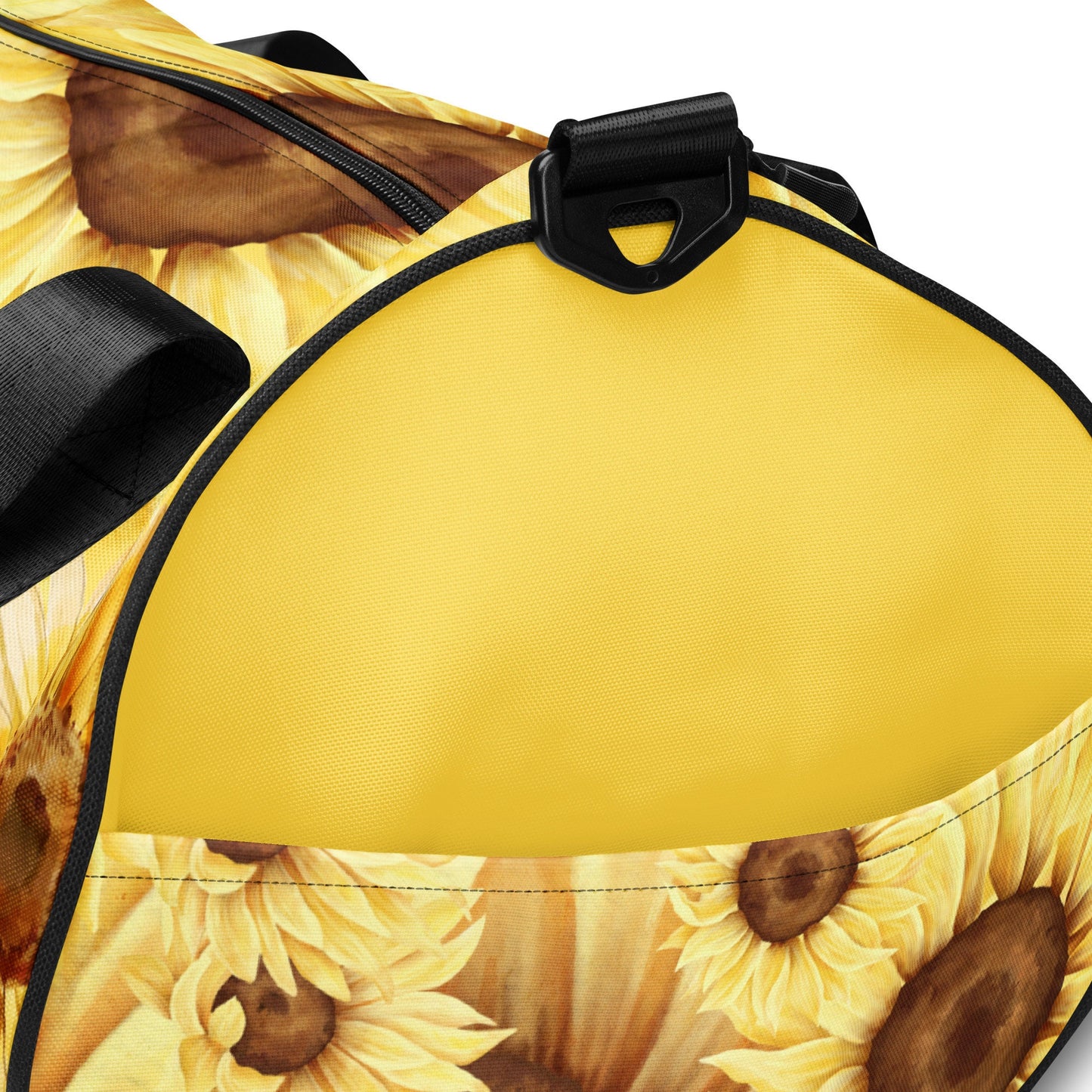 Yellow Sunflower Print All-over Print Gym Bag