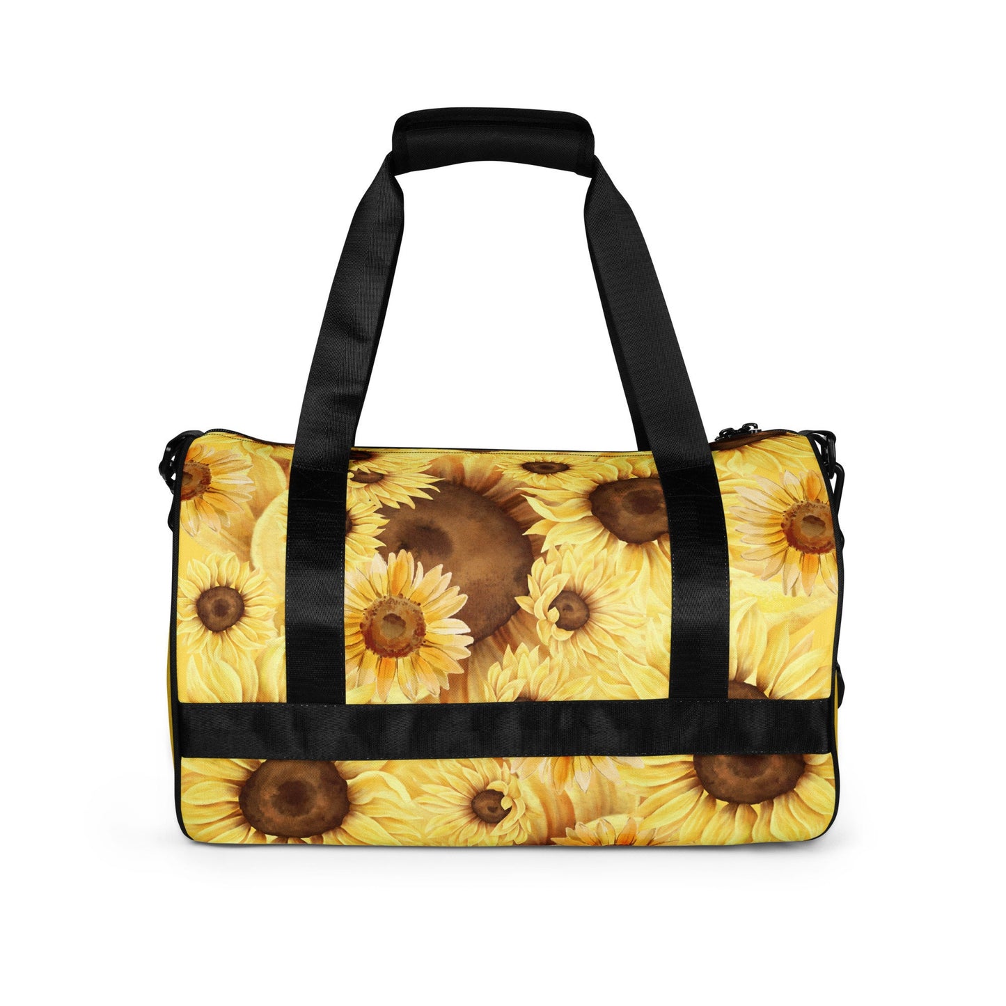 Yellow Sunflower Print All-over Print Gym Bag